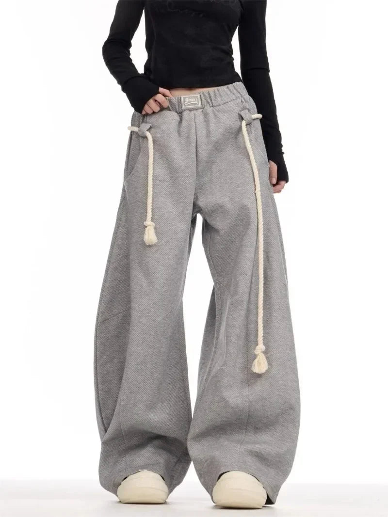 Y2k Laced Vintage Ease Wide Leg Pants