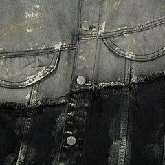 Splicing Color Mud Dyed Jacket