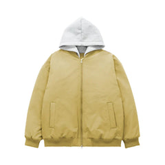 Detachable Hooded Bomber Padded Jacket