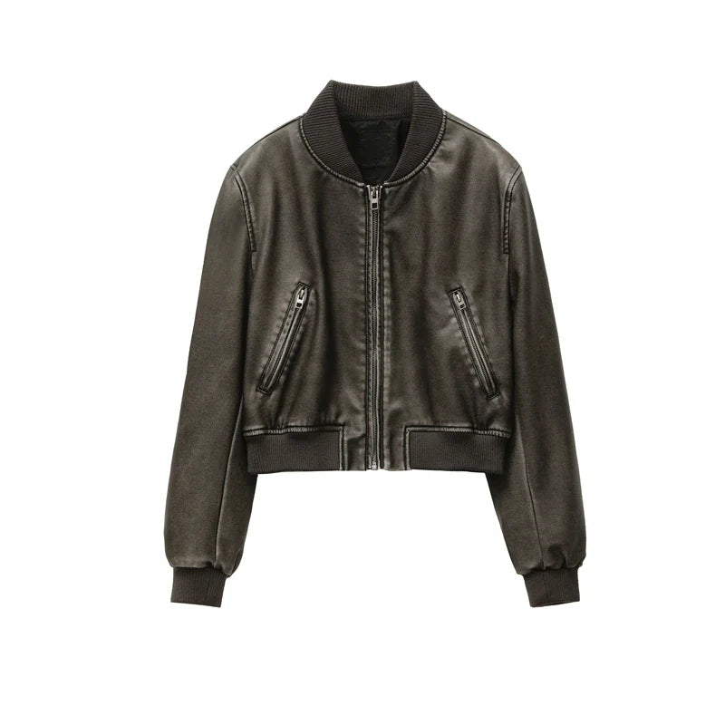 Vintage Rebel Leather Women Jacket