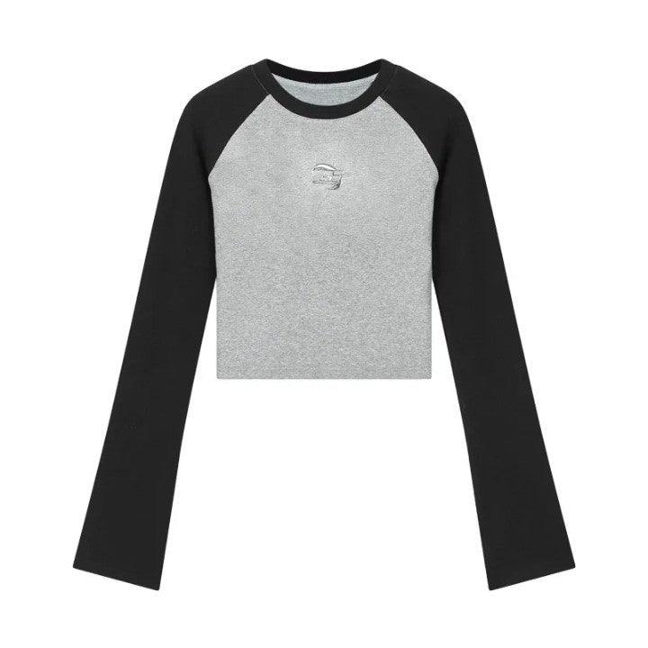 Vintage Ribbed Patchwork Crop Top