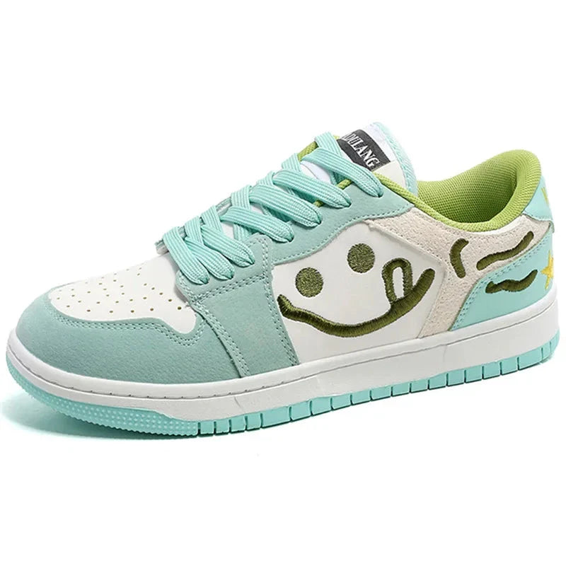 Yummy Joy Embroidery High-Top Sneakers