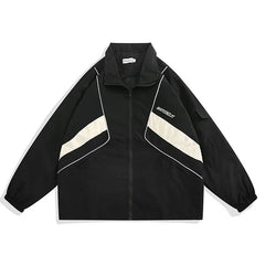 Zip-Up Turn Down Collar Jacket