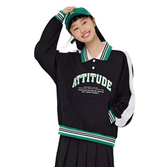 Casual Letter Women's POLO T-Shirt