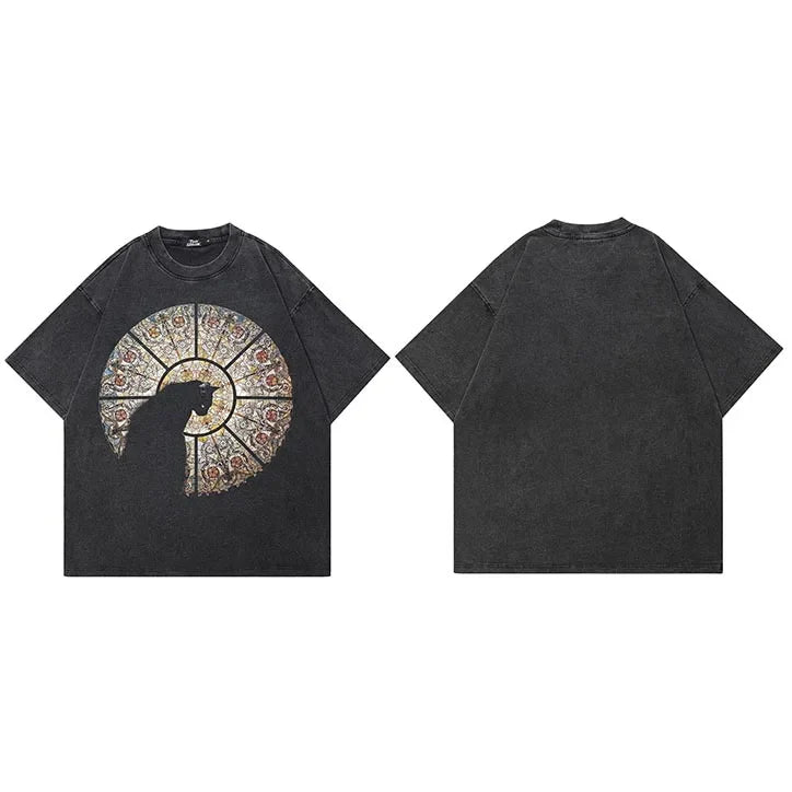 Regretful Cat Washed T-Shirt