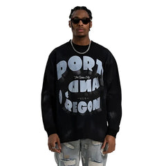 Vintage Washed Paint Long-Sleeve T-Shirt