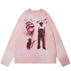 Y2k Graffiti Shadow Boy Sweater