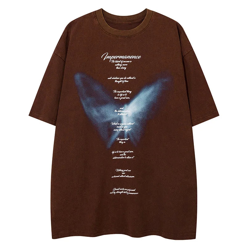 Casual Butterfly Printed Loose T-Shirt