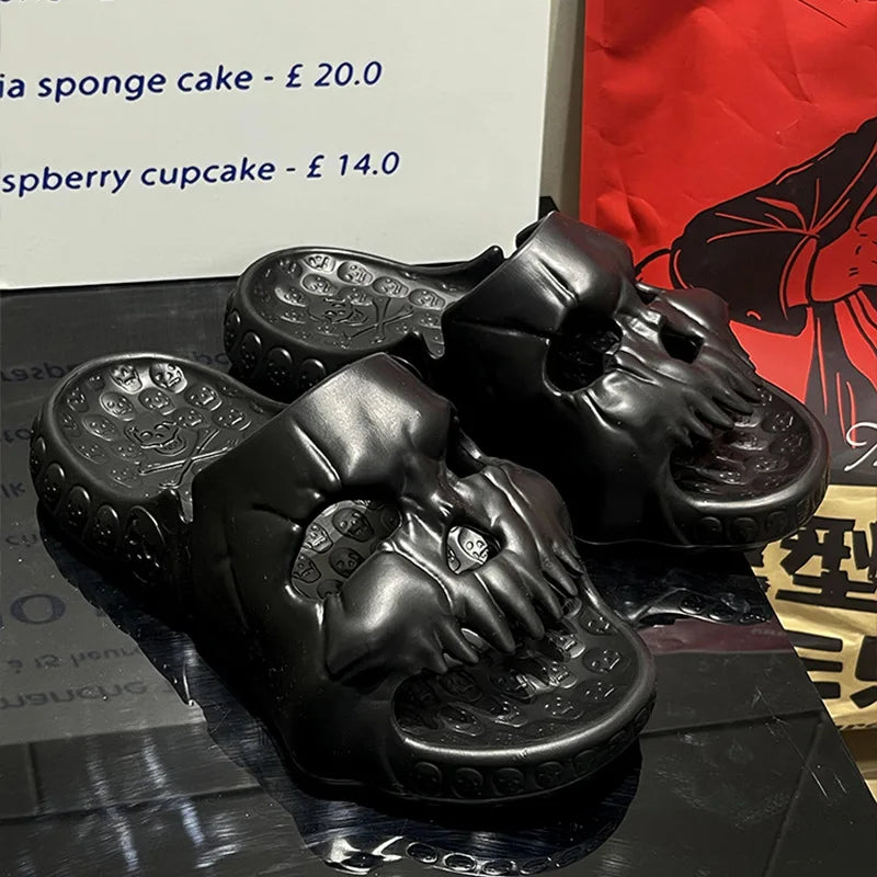 Spooky Skull Slippers