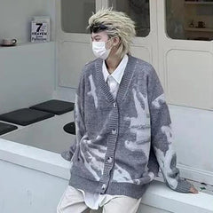 Y2k Rustic Vibe Knit Cardigan