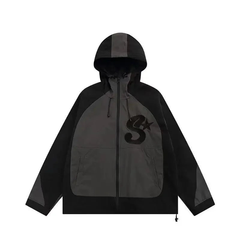 Y2k Vintage Embroidery Windbreaker Jacket