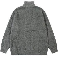 Y2k Turtleneck Cat Picnic Sweater