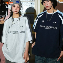 Retro Racing Loose Letter T-Shirt