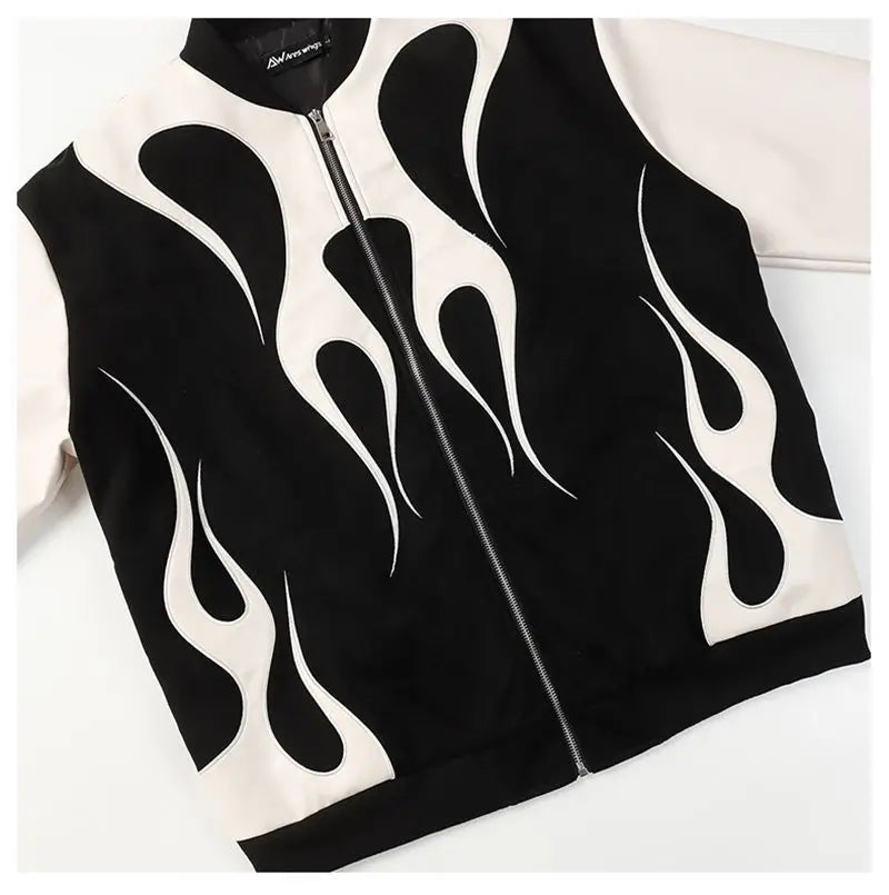 AresWings Spliced Leather Casual Jacket