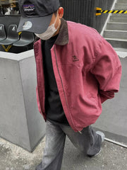 Vintage Loose Baseball Denim Jersey Jacket