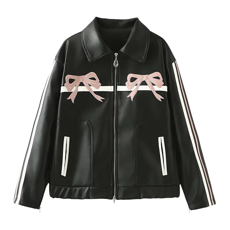 Vintage Faux Leather Women's Jacket