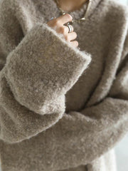 Casual Neckline Hollow Knitwear Sweater