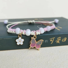 Cute Butterfly Pendant Bracelet
