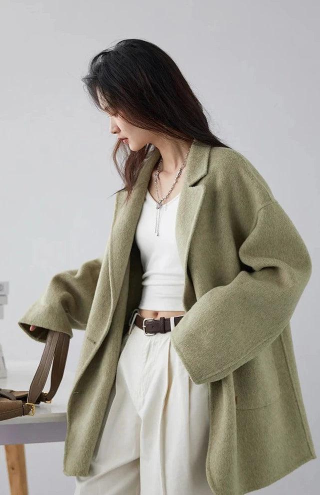 Casual Double-Breasted Women's Coat