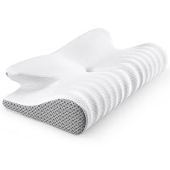 Orthopedic Memory Foam Pillow 60x37cm Slow Rebound Memory Soft Pillow Butterfly Shaped Relax Cervical Neck for Side Back Sleeper