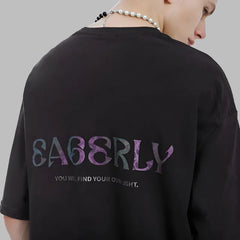 Retro Hand Spray Letter T-Shirt