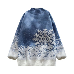 Turtleneck Snow Flake Sweater
