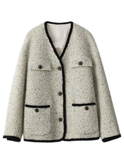 Vintage Single Breasted Women's Wool Coat