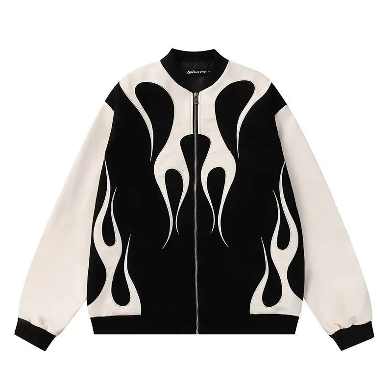 AresWings Spliced Leather Casual Jacket
