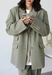 Embroidery Office Lady Blazer