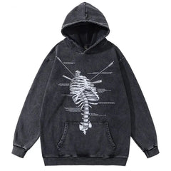 Skeletal Necklace Hoodie