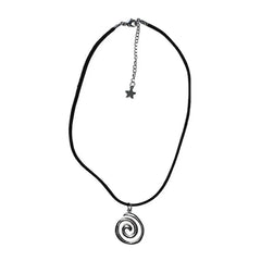 Spiral Leather Cord Necklace