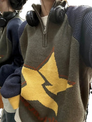 Y2K Lightning Star Sweater