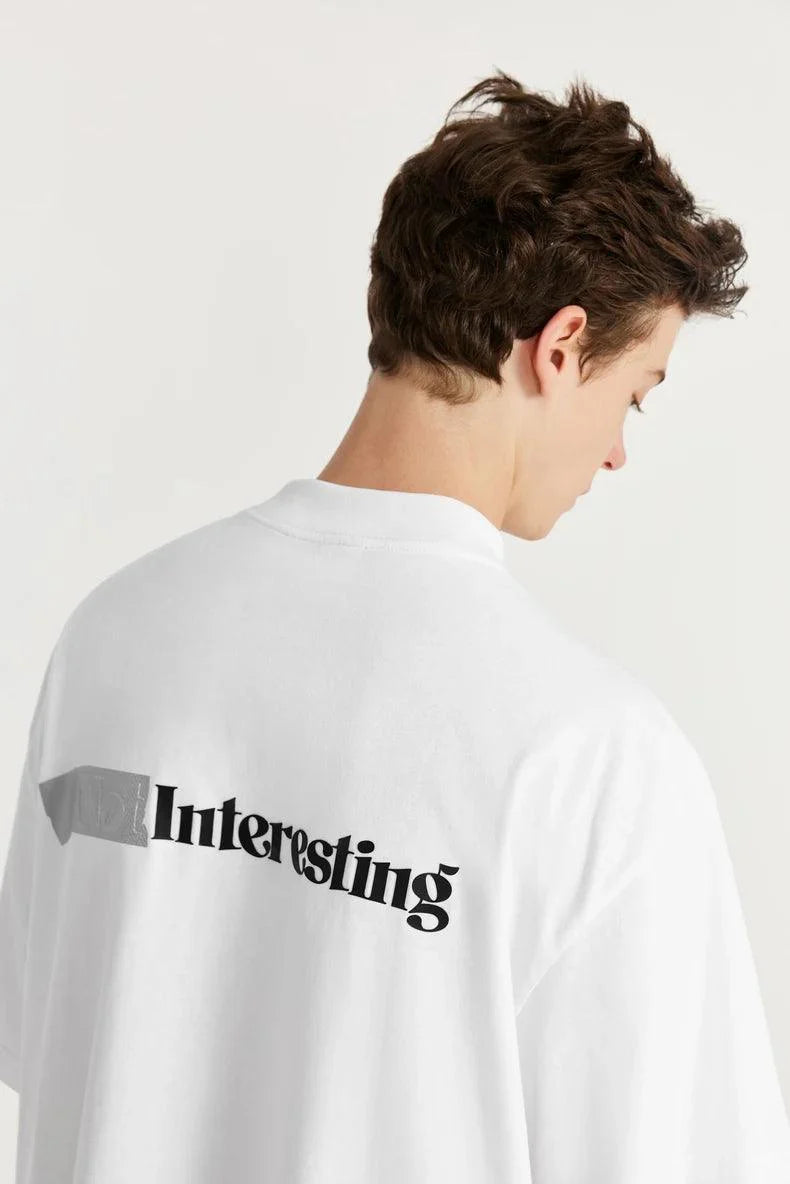 "INTERSTING" Rubber Printed T-Shirt