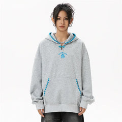 Ribboned Simple Basic Hoodie