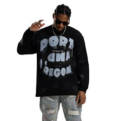 Vintage Washed Paint Long-Sleeve T-Shirt