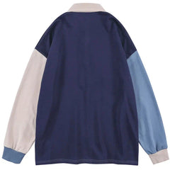 Retro 90s Pocket Cat Graphic Collar Shirt