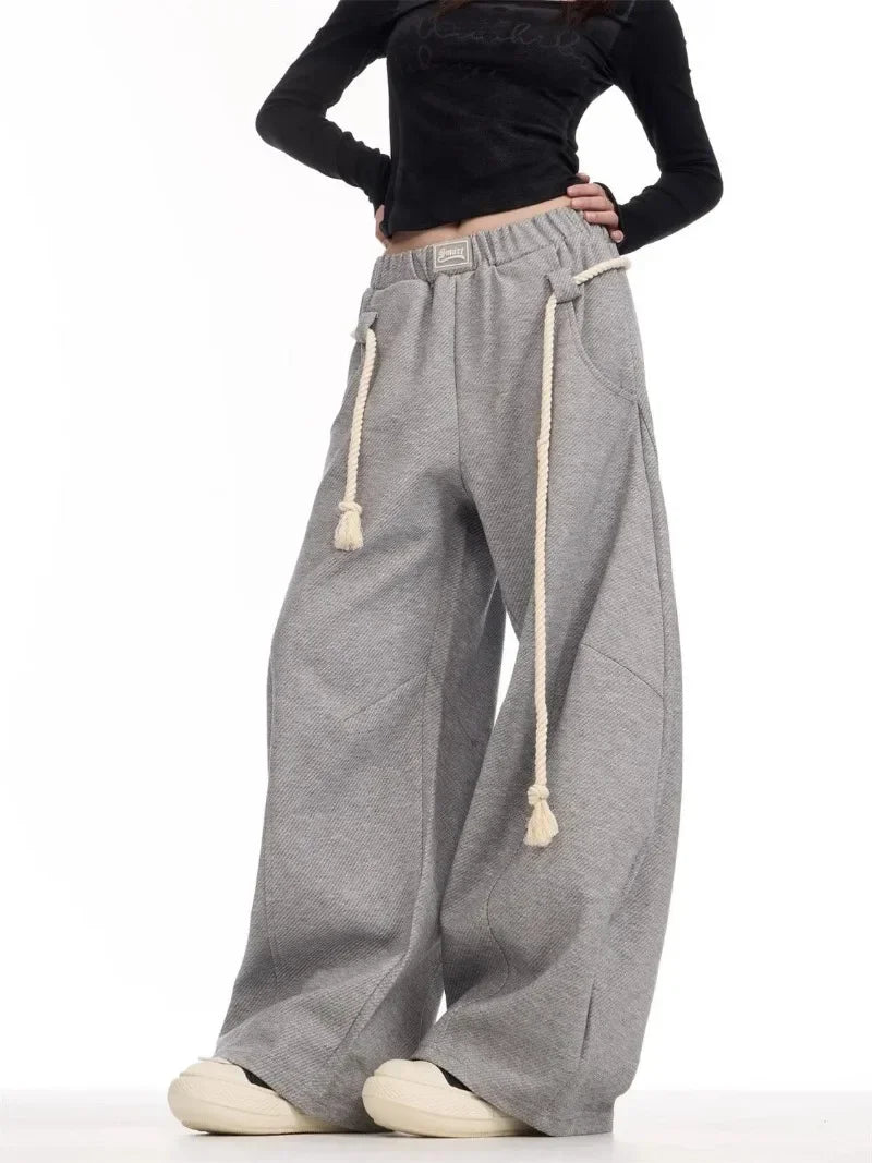 Y2k Laced Vintage Ease Wide Leg Pants