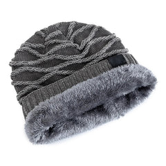 Fur-Lined Five-Point Beanie