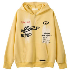 Y2k End Half Zip Up Hoodie