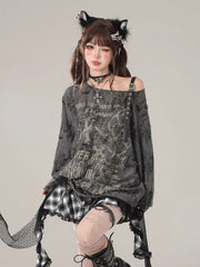 Y2k Gothic Eclipse Edge T-Shirt