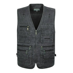 Multi Pocket Puff Mesh Vest