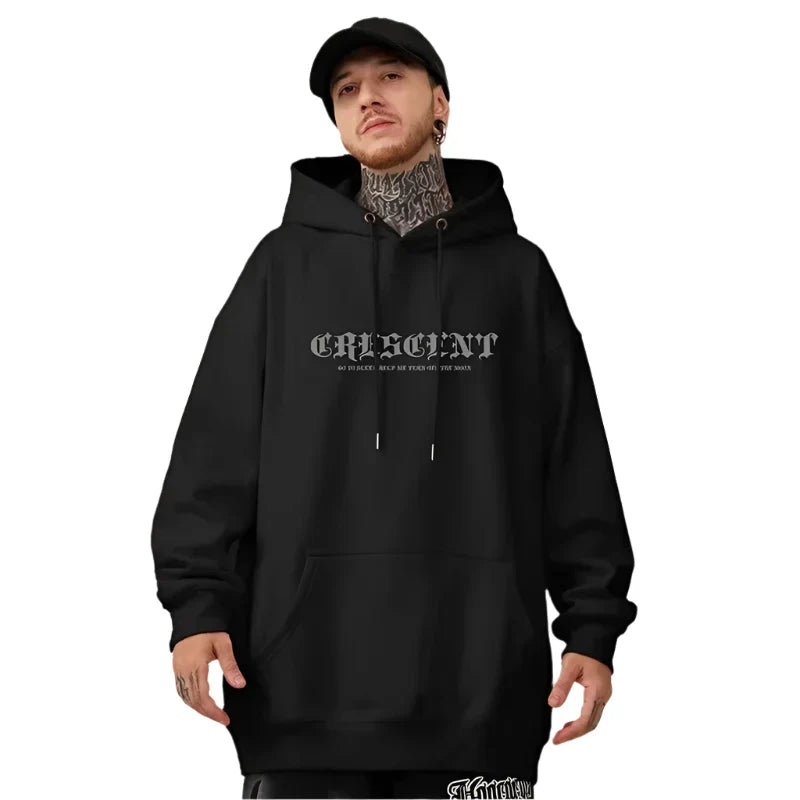 Y2K Crescent Moon Gothic Hoodie