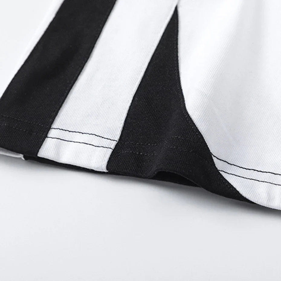 American Style Patchwork Oversized T-Shirt