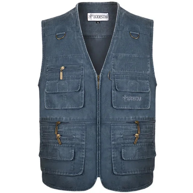 Multi Pocket Puff Mesh Vest