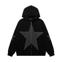 Star Graphic Patch Hoodies