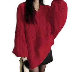 Y2k Vintage V-Neck Knit Sweater