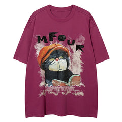 Casual Classy Cat Oversized T-Shirt
