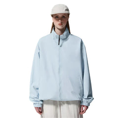 Reversible Stand Collar Plaid Jacket