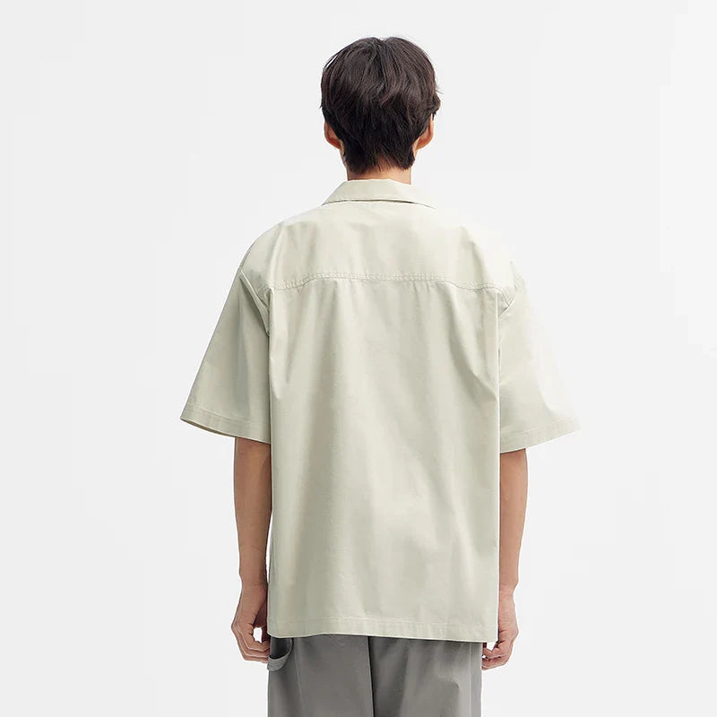 Authentic Solid Color Short-Sleeved Shirt