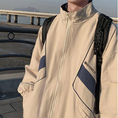 Zip-Up Turn Down Collar Jacket